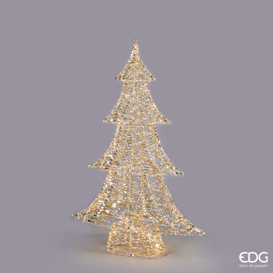 Albero di Natale in metallo di colore oro con 1800 microled, alto cm 122 e largo cm 82. Uso interno ed esterno (non direttamente alle intemperie)Input/alimentazione: 220 V - AC. 50-60Hz Output/potenza 31V 6WGrado protezione IP44 Lunghezza cavo 5 metri Luci fisse con Timer. In negozio e online su tuttochic.it