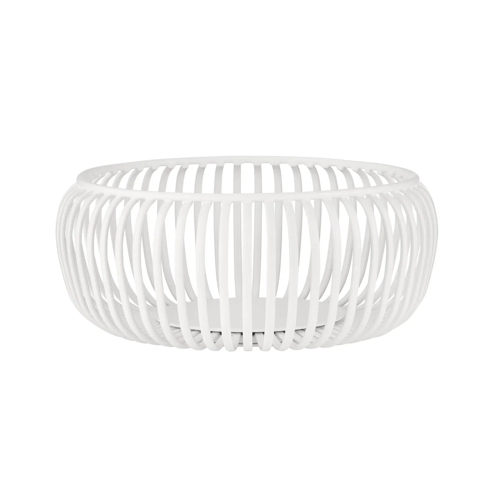 Ciotola decorativa LITO taglia S di Blomus in acciaio verniciato a polvere colore bianco o nomad, diametro 20 cm.
