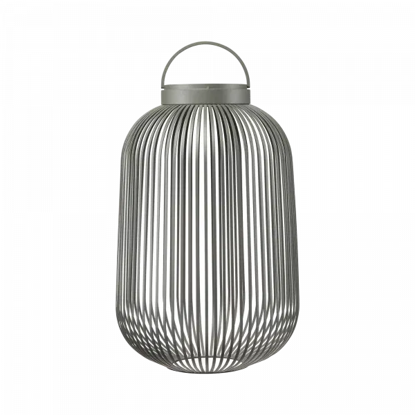 Lampada LED mobile LITO di Blomus in ferro e alluminio, ricaricabile per uso esterno. h 49 cm x Ø 31 cm
