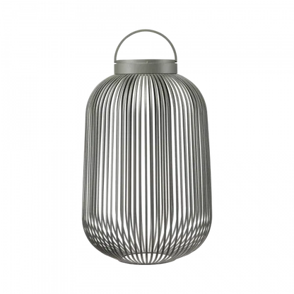 Lampada LED mobile LITO di Blomus in ferro e alluminio, ricaricabile per uso esterno. h 49 cm x Ø 31 cm
