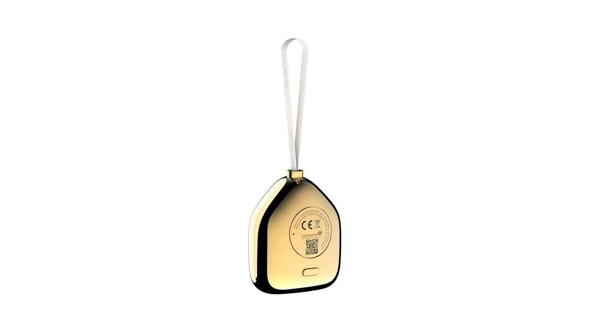 Retro del decoro acustico Relaxound Jingle Bells Gold Glow con alloggiamento batteria e pulsante di controllo volume
