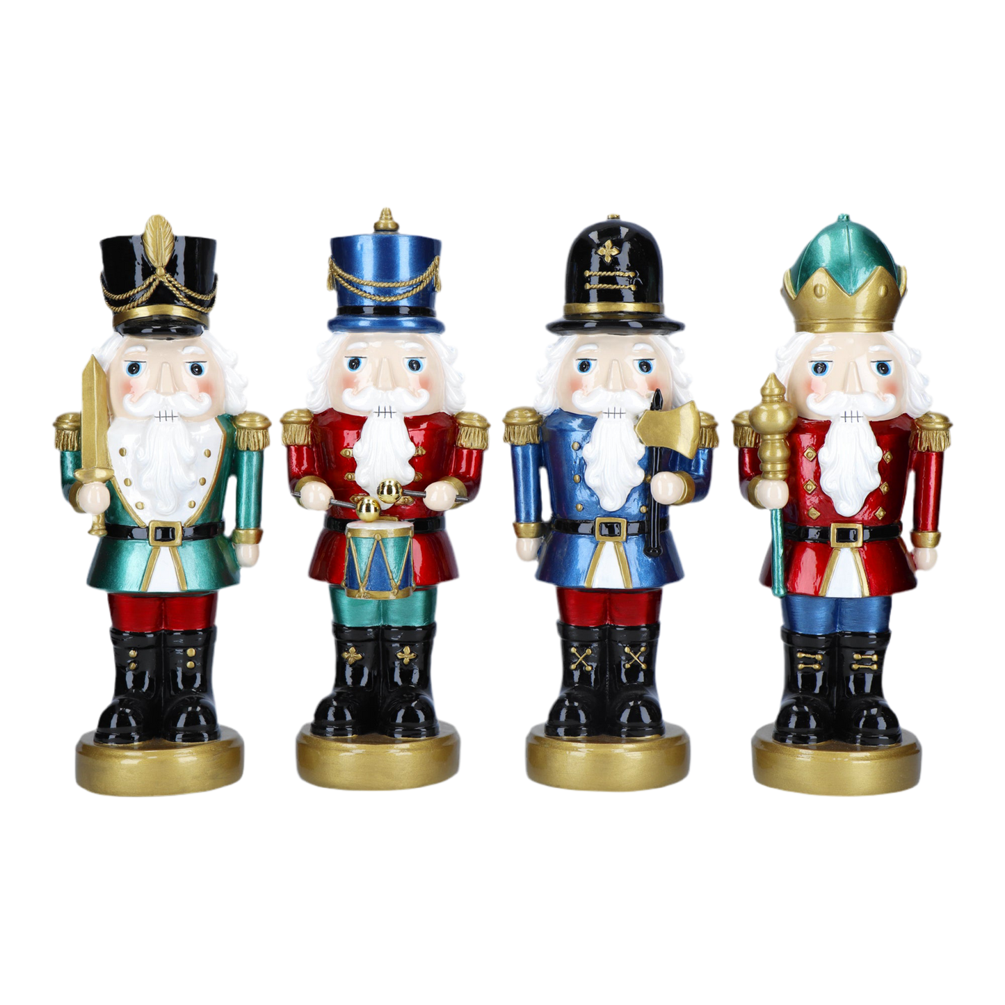 Set 4 Soldatini Schiaccianoci in Resina Multicolor H 27 cm – Timstor