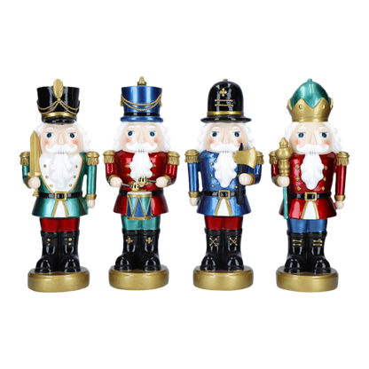 Set 4 Soldatini Schiaccianoci in Resina Multicolor H 27 cm – Timstor