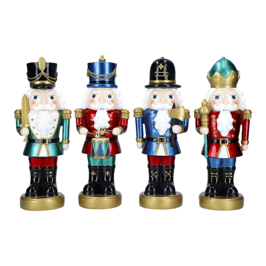 Set 4 Soldatini Schiaccianoci in Resina Multicolor H 27 cm – Timstor