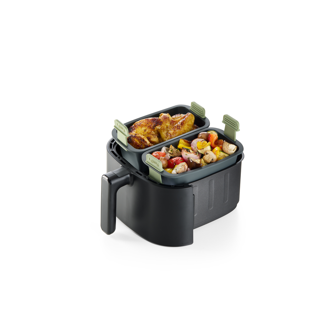 Cestello rettangolare in silicone platinum Lekuè per friggitrice ad aria 5L