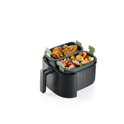 Cestello rettangolare in silicone platinum Lekuè per friggitrice ad aria 5L