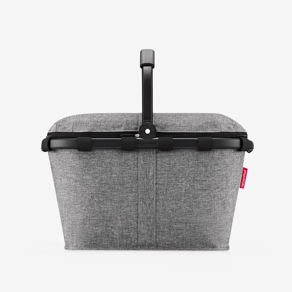 Cestino termico Reisenthel Carrybag Iso colore Twist Silver con manico in alluminio.