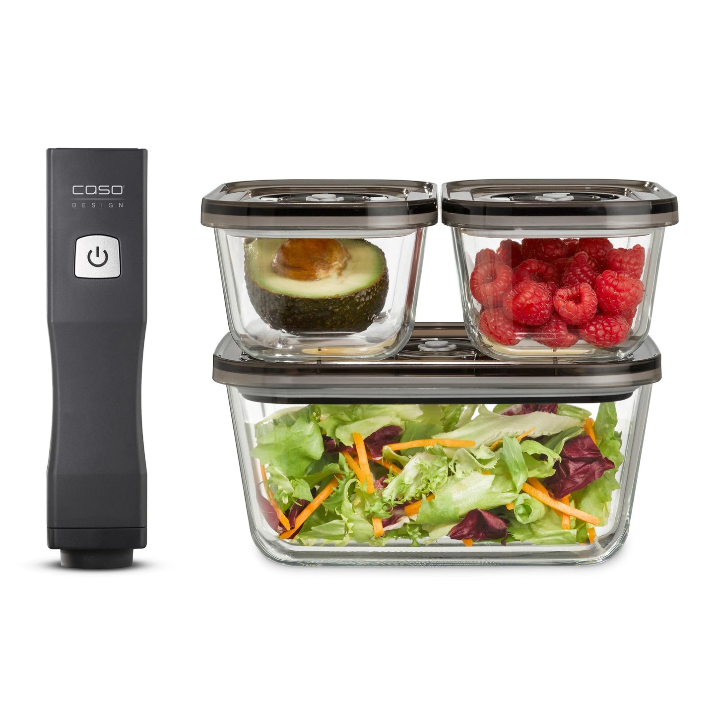 set sottovuoto onetouch eco caso design pompa cordless contenitori vetro