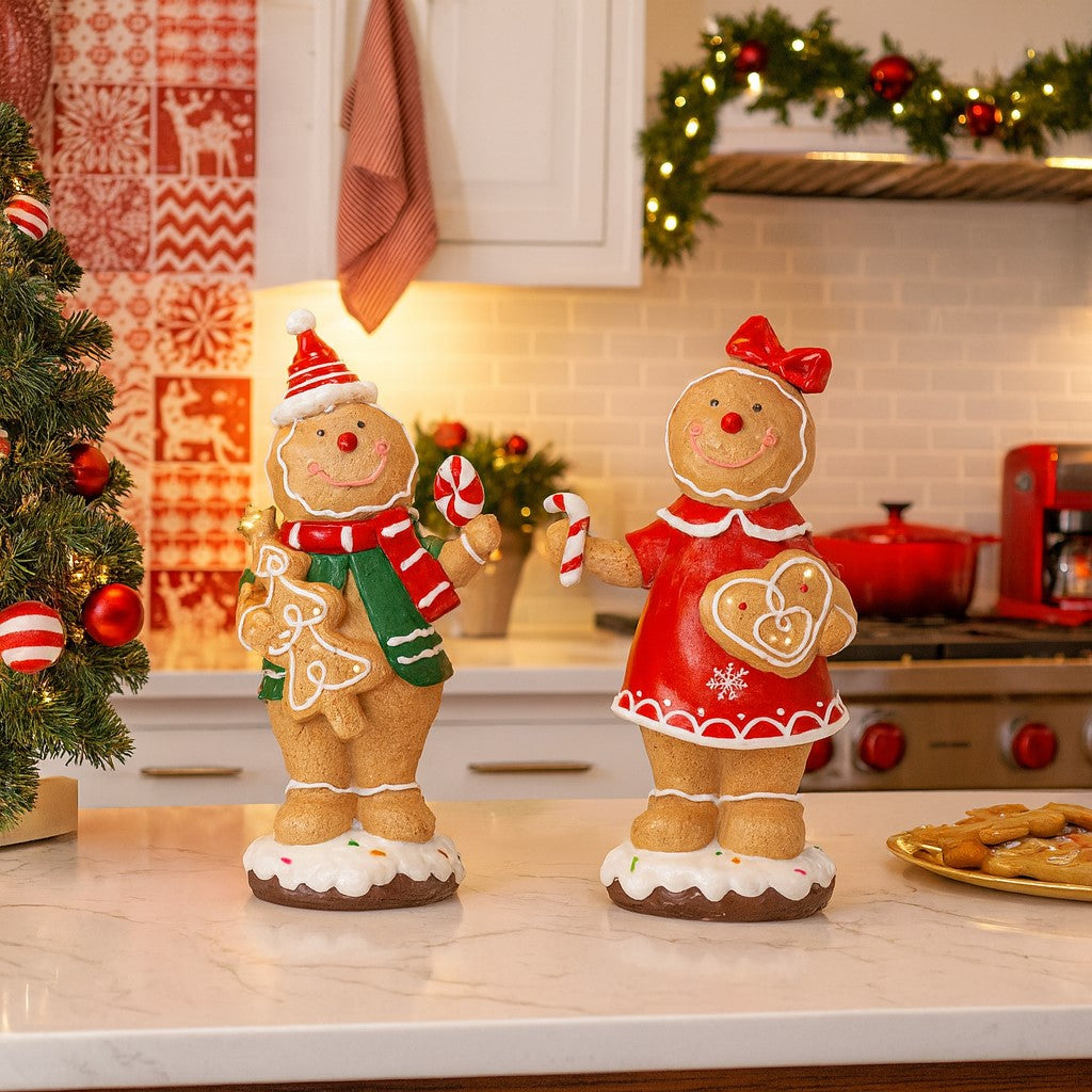 decorazione natalizia Gingerbread con LED