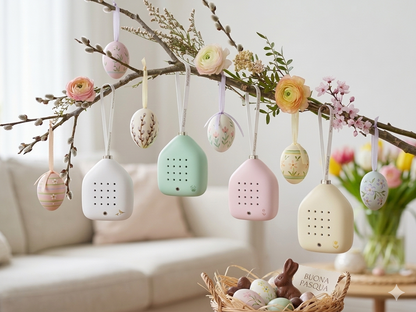 Lily Bells appese come decorazione di Pasqua.