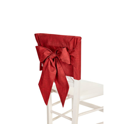 Questo raffinato coprisedia è realizzato con del morbido cotone di colore rosso Natale, per un tocco di eleganza e calore nella tua casa. Il fiocco aggiunge un tocco di stile e rende questo prodotto perfetto per le festività. Dimensioni: cm 156 x 30. In negozio e online su tuttochic.it