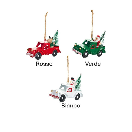 Decorazione vintage per albero di natale a forma di macchina

