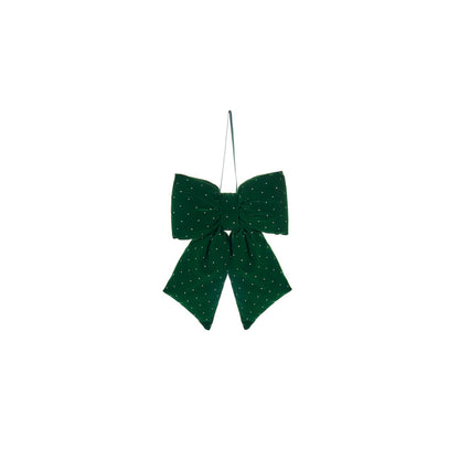Fiocco natalizio velluto verde  con glitter – Nuvole di Stoffa
