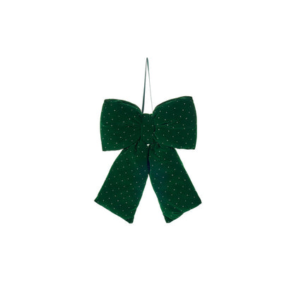 Fiocco natalizio velluto verde  con glitter – Nuvole di Stoffa
