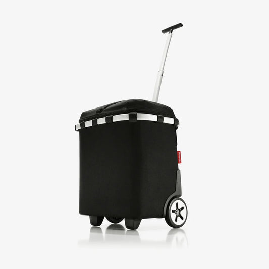 Trolley termico Reisenthel Carrycruiser Iso nero con ruote e manico telescopico.