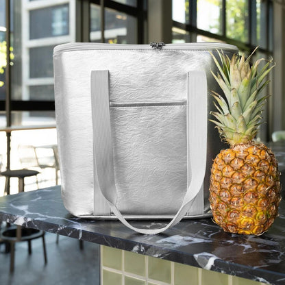 Borsa termica Reisenthel Thermoshopper argento metallizzato Silver Crackle.