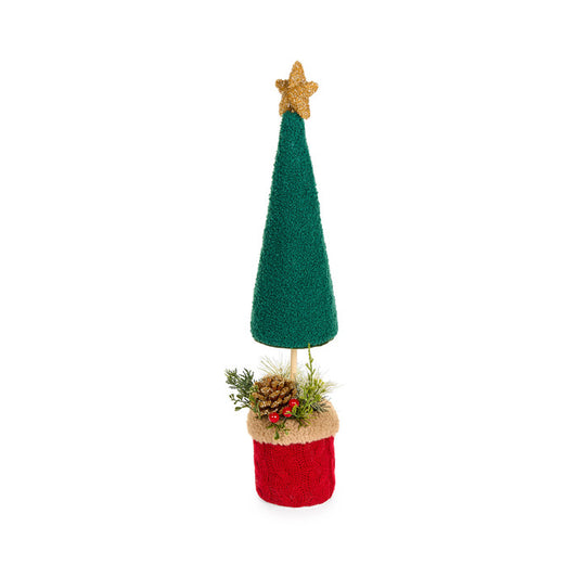 Decorazione a forma di albero in stoffa h 53 cm – Nuvole di Stoffa

