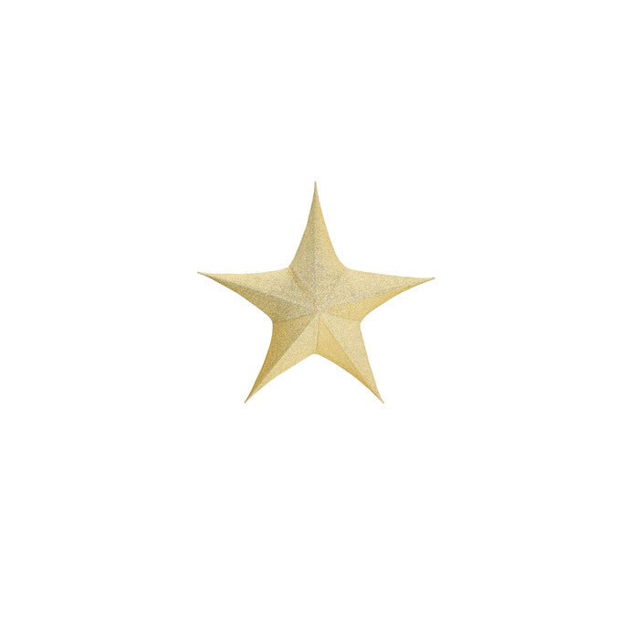 Stella glitter oro decorativa da appendere – chiudibile - 3 misure
