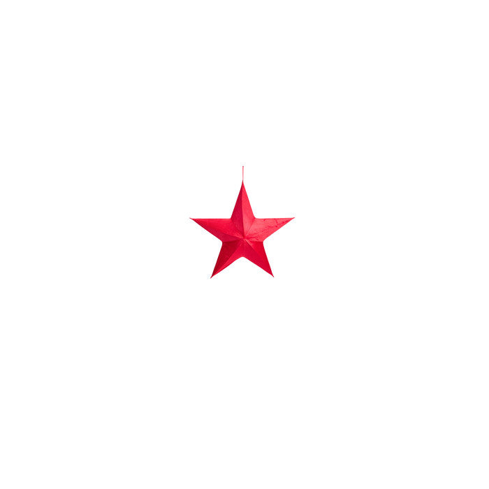 Stella velluto rossa decorativa da appendere – chiudibile - 3 misure
