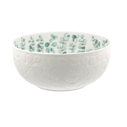L’Insalatiera Sempreverde unisce l’eleganza raffinata della satin porcelain alla delicatezza di un decoro a rilievo ispirato alla natura. Ø cm 23 x h 10,5. In negozio e online su tuttochic.it 