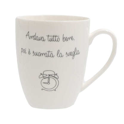 Mug in porcellana bianca decorata. Capacità 450 ml. In negozio e online su tuttochic.it
