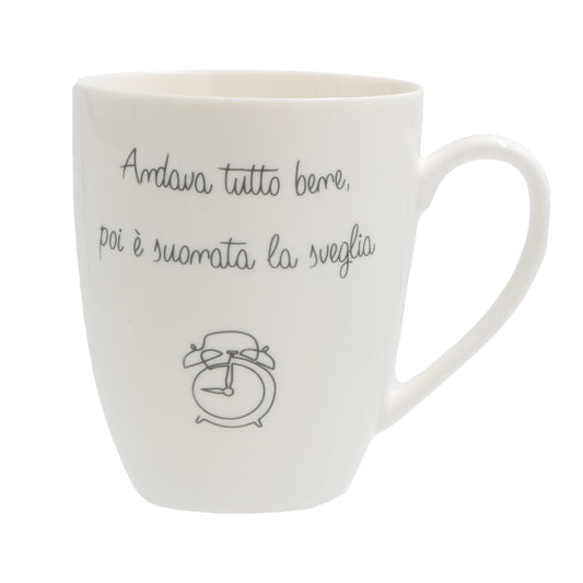 Mug in porcellana bianca decorata. Capacità 450 ml. In negozio e online su tuttochic.it
