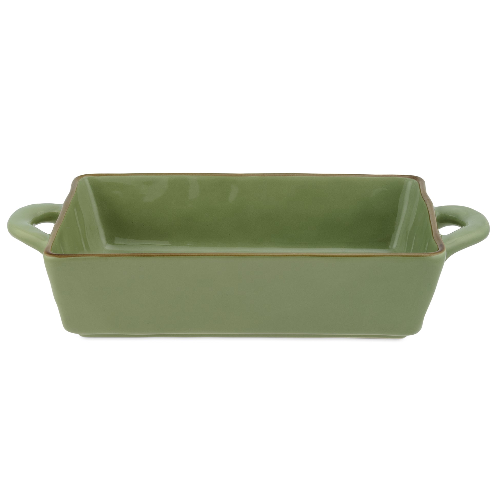 Teglia da forno di colore verde oliva della linea Concerto. Linea CONCERTO Materiale: Stoneware Dimensioni: 29 x 15 cm. In negozio e online su tuttochic.it