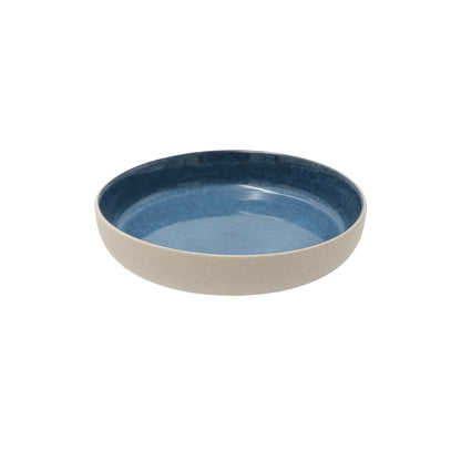 Set 6 piatti fondi Arpeggio Blu in gres. L'elegante contrasto tra finitura lucida interna e quella opaca esterna. Ø 21 cm. In negozio e online su tuttochic.it