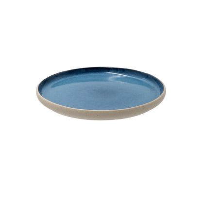 Set 6 piatti frutta Arpeggio Blu in gres. L'elegante contrasto tra finitura lucida interna e quella opaca esterna. Ø 21 cm. In negozio e online su tuttochic.it