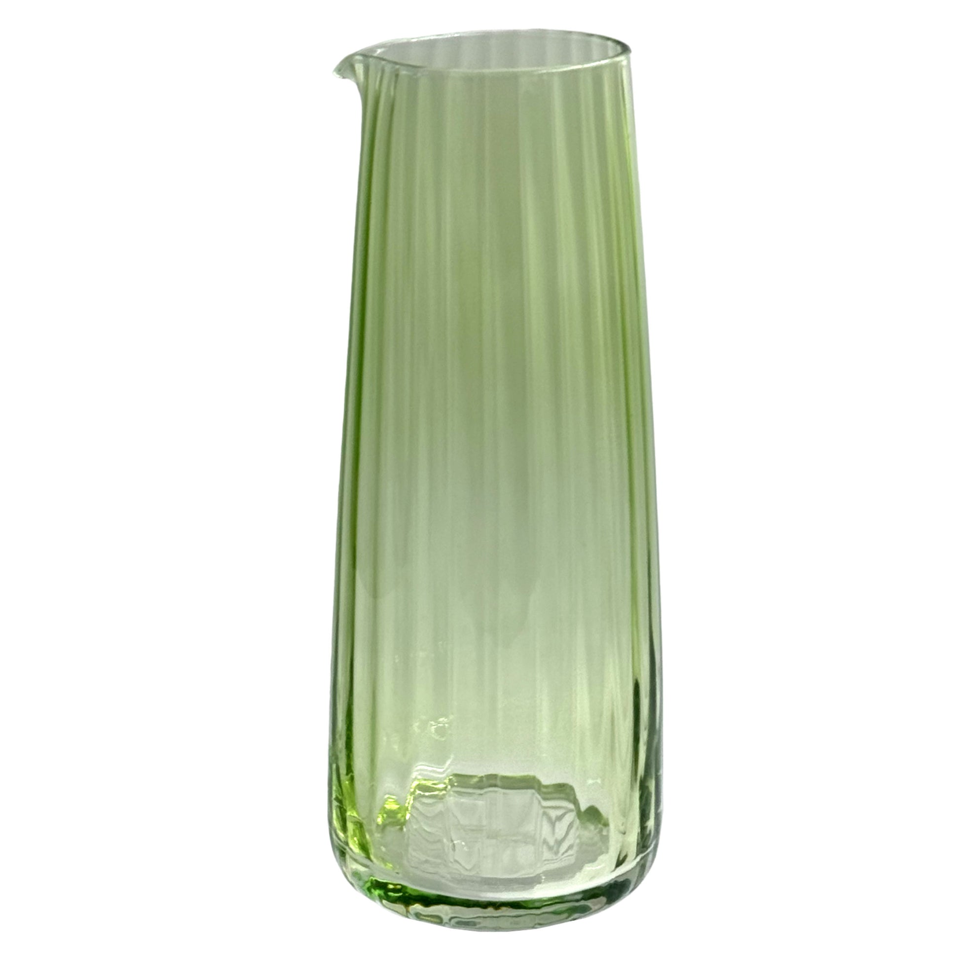 Caraffa in vetro soffiato Prismia Rose & Tulipani verde 1300 ml