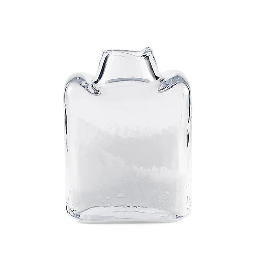 vaso portafiori rettangolare vetro trasparente bianco Inblocco Rituali Domestici