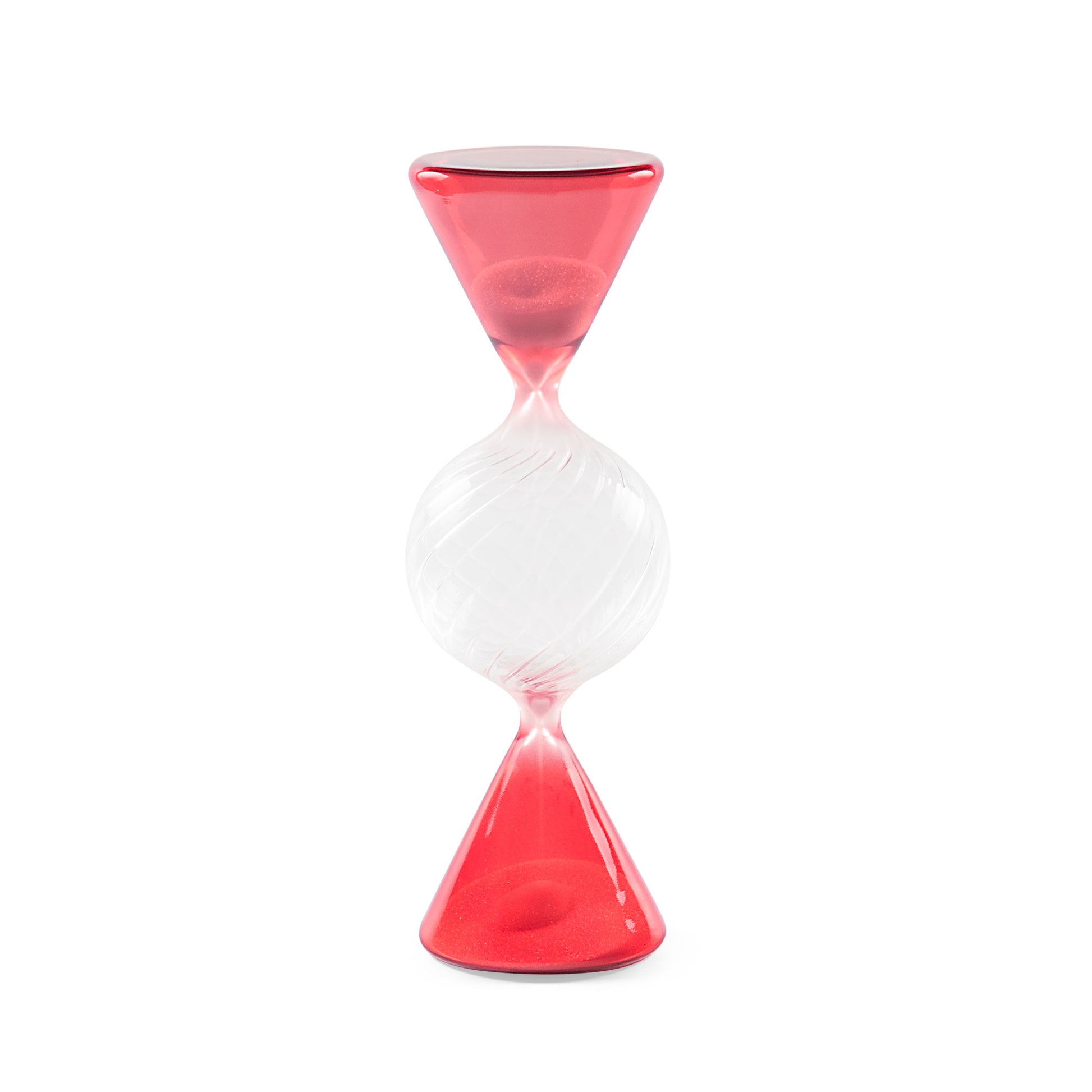 La Clessidra Caramella  "Scorrendo" è un'elegante ed esclusiva creazione di Rituali Domestici realizzata in pregiato vetro borosilicato con delicate sfumature di colore rosso. La sua forma fluida e sinuosa ricorda un flusso di tempo inarrestabile. Dimensioni: Ø 8 x 22,5 h cm. In negozio e online su tuttochic.it 