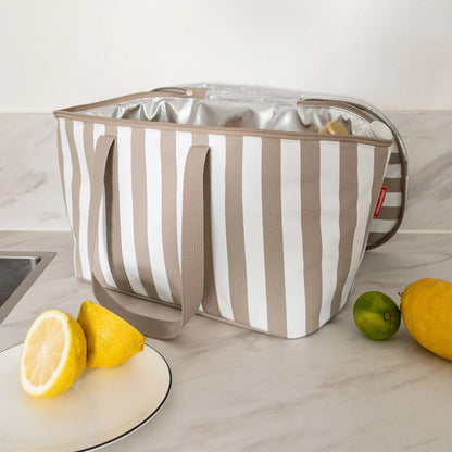 Base stabile della borsa frigo Reisenthel Summerstripes Coffee.