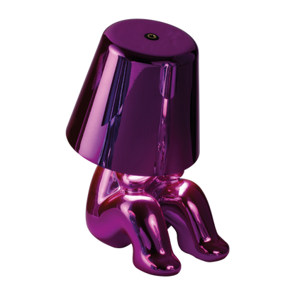 Lampada LED Mascagni Casa modello WHEN in fucsia lucido con sensore touch e design colorato e compatto

