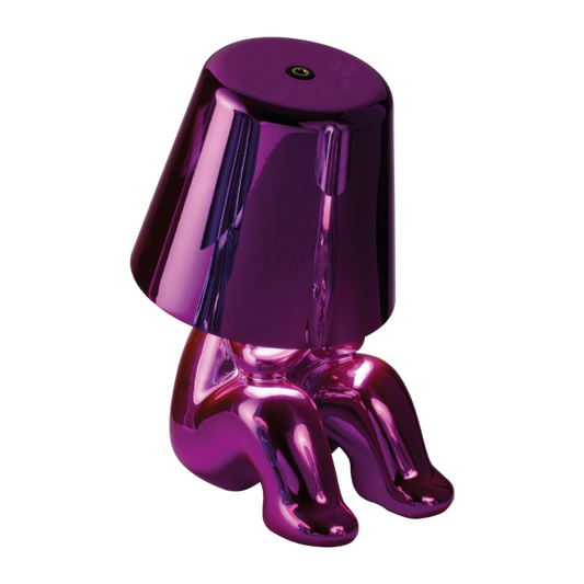 Lampada LED Mascagni Casa modello WHEN in fucsia lucido con sensore touch e design colorato e compatto

