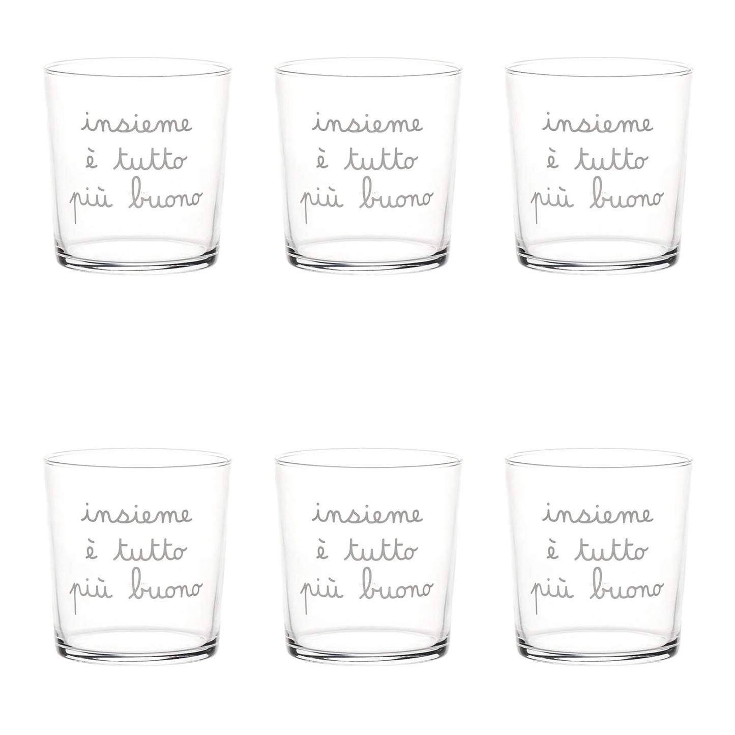 Set 6 bicchieri 35,5 cl Lavabile in lavastoviglie: si consiglia una temperatura di lavaggio. Disegnato e prodotto in Italia. In negozio e online su tuttochic.it