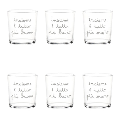 Set 6 bicchieri 35,5 cl Lavabile in lavastoviglie: si consiglia una temperatura di lavaggio. Disegnato e prodotto in Italia. In negozio e online su tuttochic.it