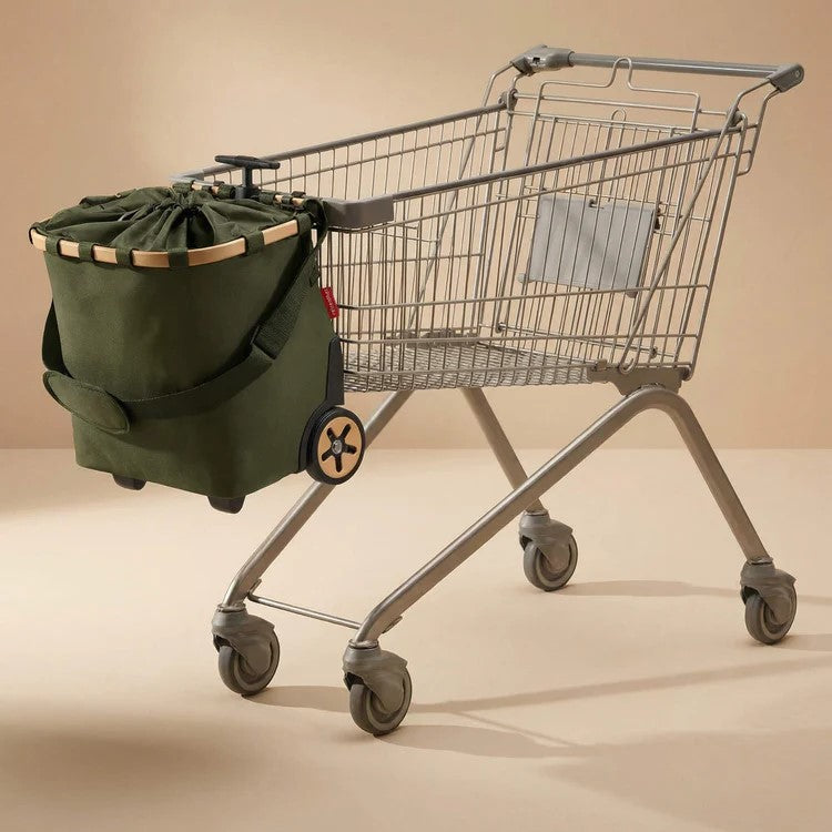 Supporti a clip del Carrycruiser per fissaggio al carrello del supermercato.