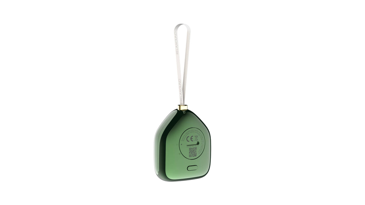 Retro del decoro acustico Relaxound Jingle Bells Green Sparkles con vano batteria e pulsante di comando