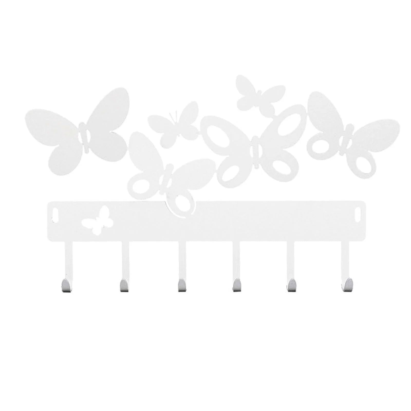 Portachiavi da parete moderno Butterfly Arti & Mestieri in metallo con sei farfalle e 6 ganci - tuttochic.it