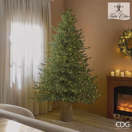 Albero di Natale Premium "Pino Lucciole" con 4200 Rice LED Integrati – H 240 cm – EDG Enzo De Gasperi