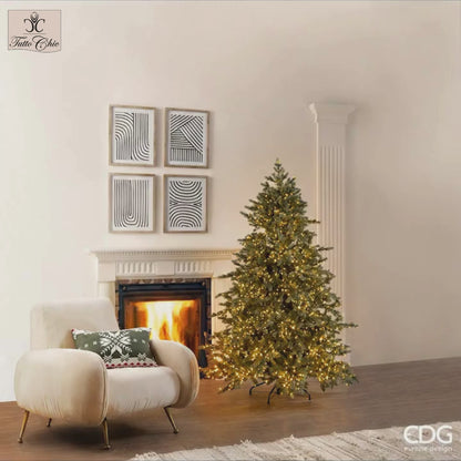 Albero di Natale EDG - Pino Argentato h 180 cm con 3000 led