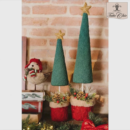 Albero in tessuto h 53 cm – Bear Wonderland di Nuvole di Stoffa