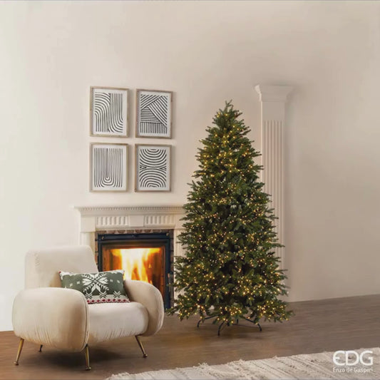 Albero di Natale EDG Pino Cristallo h 210 cm con 1900 led