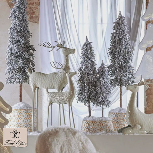 Albero di Natale EDG Pino Innevato H 180 cm con base