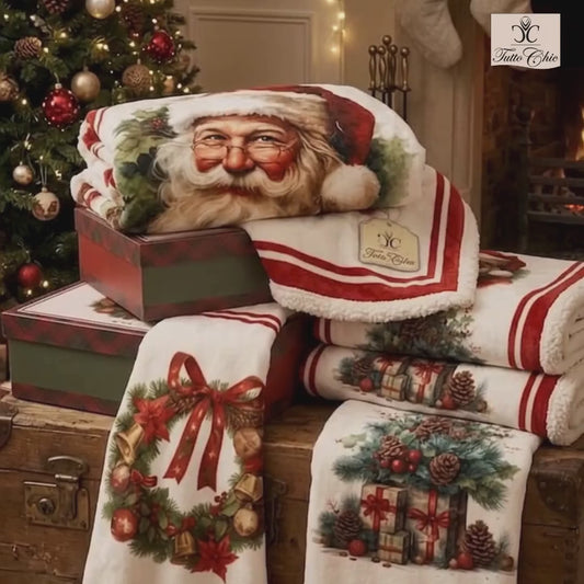 Plaid natalizio con scatola regalo – Nuvole di Stoffa
