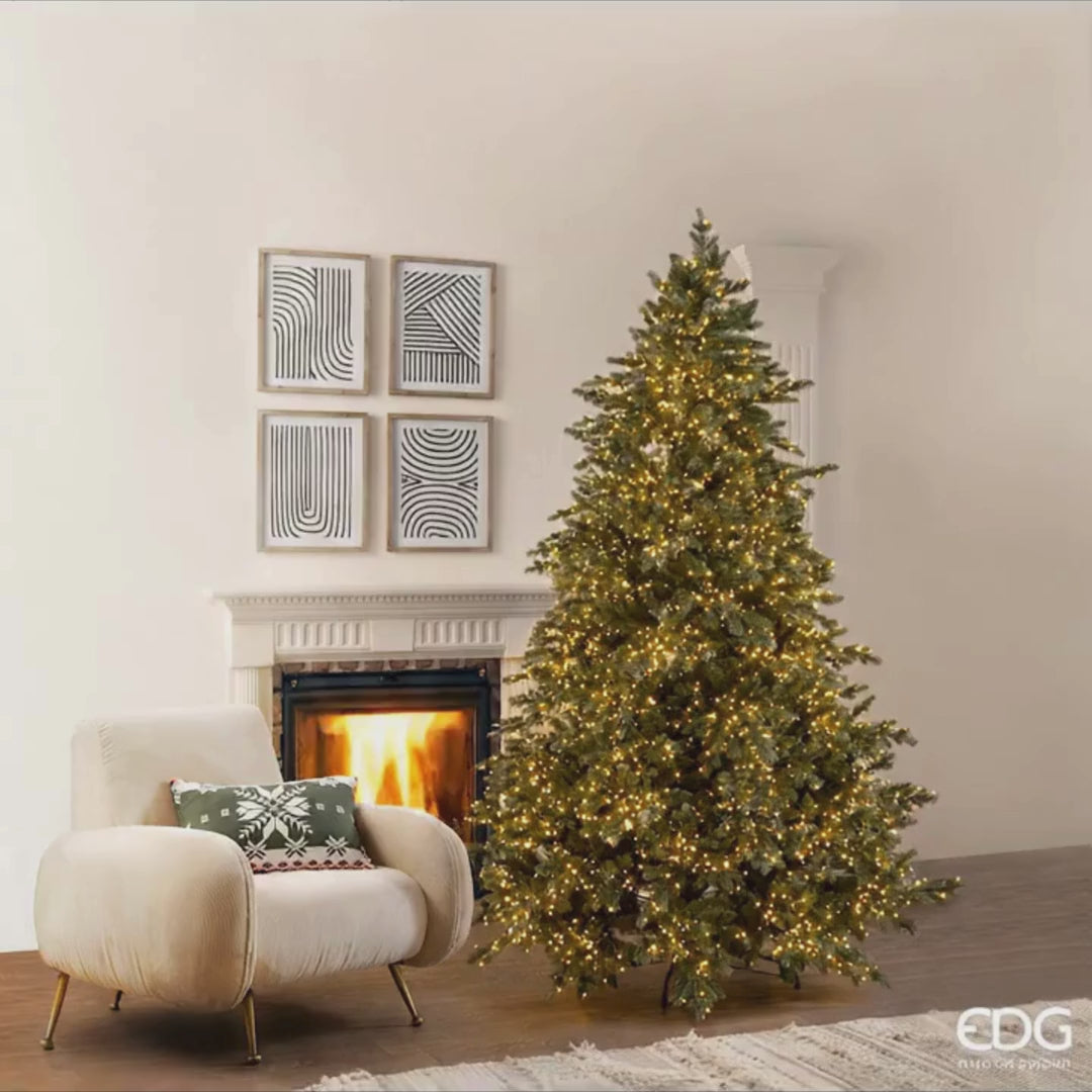 Albero di Natale EDG Pino Argentato h 240 cm con 5000 led