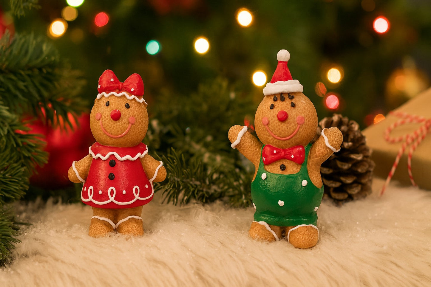 Set 2 Pupazzetti Pan di Zenzero Boy & Girl Gingerbread Timstor
