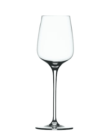 Set di 4 calici vino bianco in vetro cristallino. Dimensioni: mm 79 x 238 h - Capacità: 365 ml Lavabile in lavastoviglie. In negozio e online su tuttochic.it