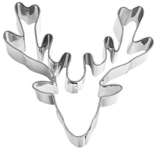 Tagliabiscotti palco di cervo, in acciaio cm 8,5, lavabile in lavastoviglie. L'albero di Natale decorato in modo diverso Hai mai decorato il tuo albero di Natale con i tagliabiscotti? È giunto il momento! Attacca un nastro decorativo al tagliabiscotti e appendi le forme all'albero. In negozio e online su tuttochic.it